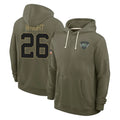 Cooneas NY.Jets #26 Nahshon Wright Player Olive Salute to Service Pullover Hoodies Limited Stitched Jerseys