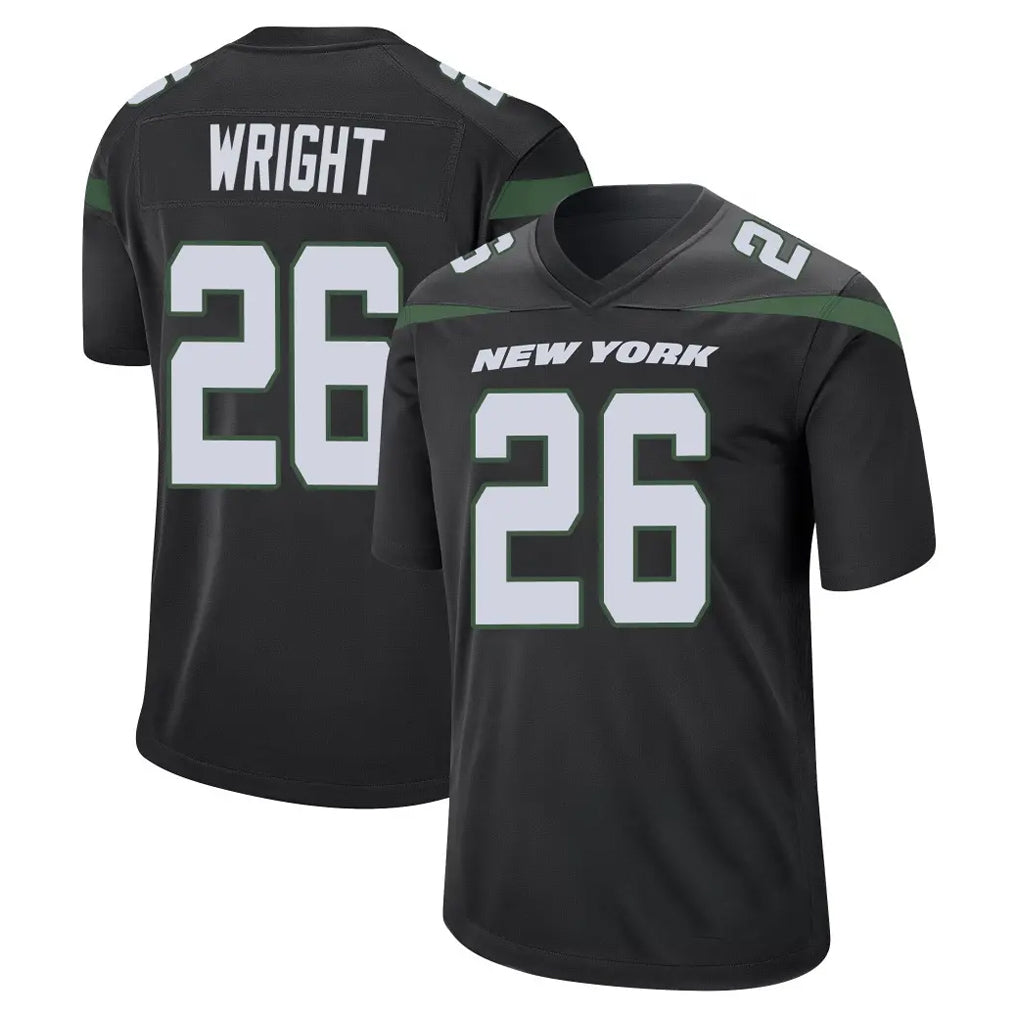 Cooneas NY.Jets #26 Nahshon Wright Player Stealth Black Home Game Stitched Jerseys