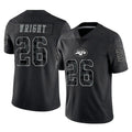 Cooneas NY.Jets #26 Nahshon Wright Player Stealth Black Limited Reflective Home Game Stitched Jerseys