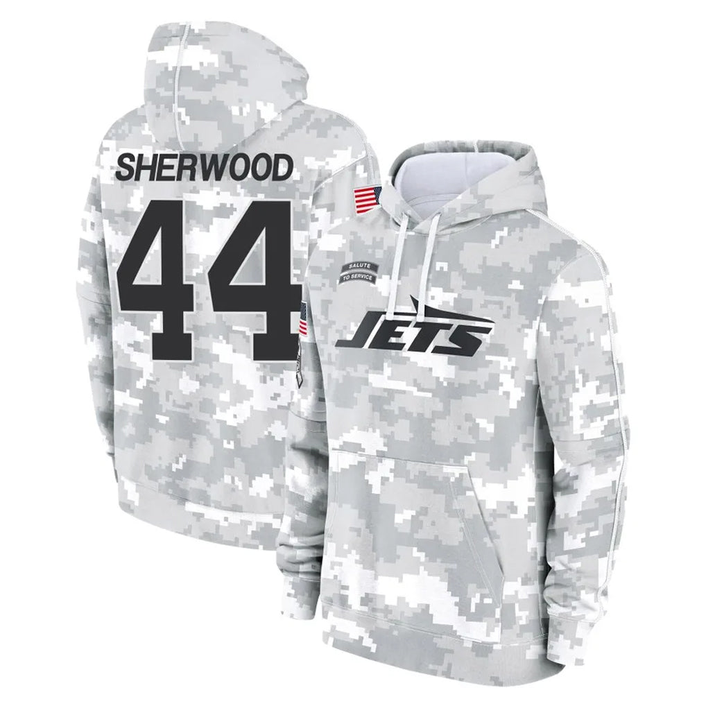 Cooneas NY.Jets #44 Jamien Sherwood Player Arctic Camo Salute to Service Pullover Hoodies Limited Game Stitched Jerseys