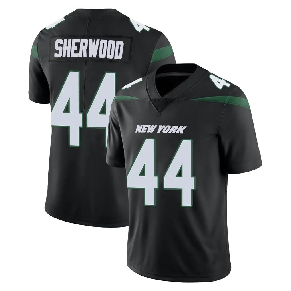 Cooneas NY.Jets #44 Jamien Sherwood Player Stealth Black Limited Vapor Home Game Stitched Jerseys