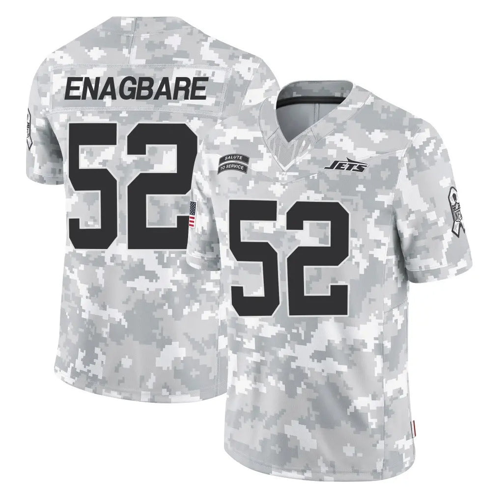 Cooneas NY.Jets #52 Kingsley Enagbare Player Arctic Camo Salute to Service Limited Game Stitched Jerseys