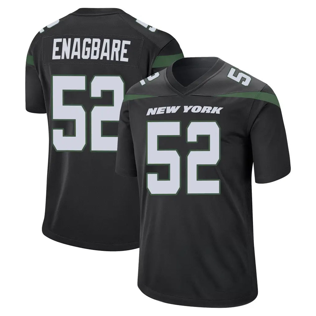 Cooneas NY.Jets #52 Kingsley Enagbare Player Stealth Black Home Game Stitched Jerseys