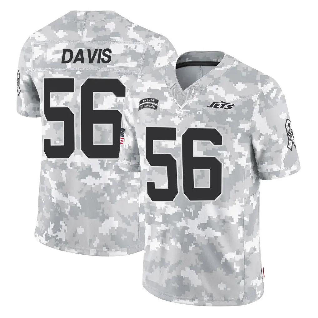 Cooneas NY.Jets #56 Demario Davis Player Arctic Camo Salute to Service Limited Game Stitched Jerseys