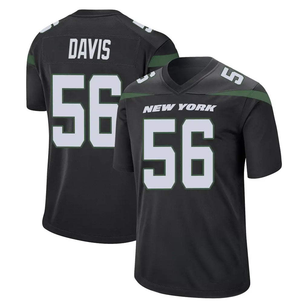 Cooneas NY.Jets #56 Demario Davis Player Stealth Black Home Game Stitched Jerseys