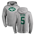 Cooneas NY.Jets #5 Garrett Wilson Player Gray LOGO Pullover Hoodies Limited Game Stitched Jerseys
