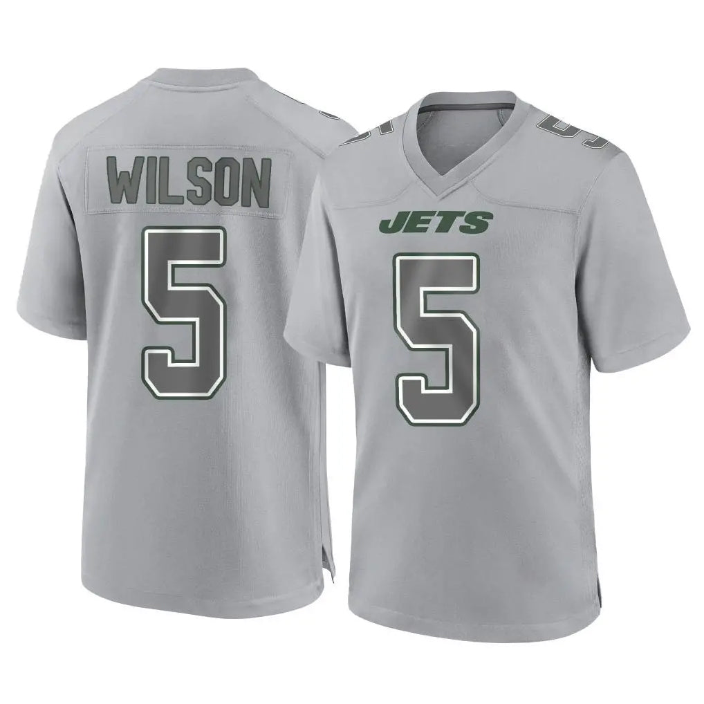 Cooneas NY.Jets #5 Garrett Wilson Player Gray Limited Atmosphere Fashion Home Game Stitched Jerseys