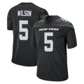 Cooneas NY.Jets #5 Garrett Wilson Player Stealth Black Home Game Stitched Jerseys