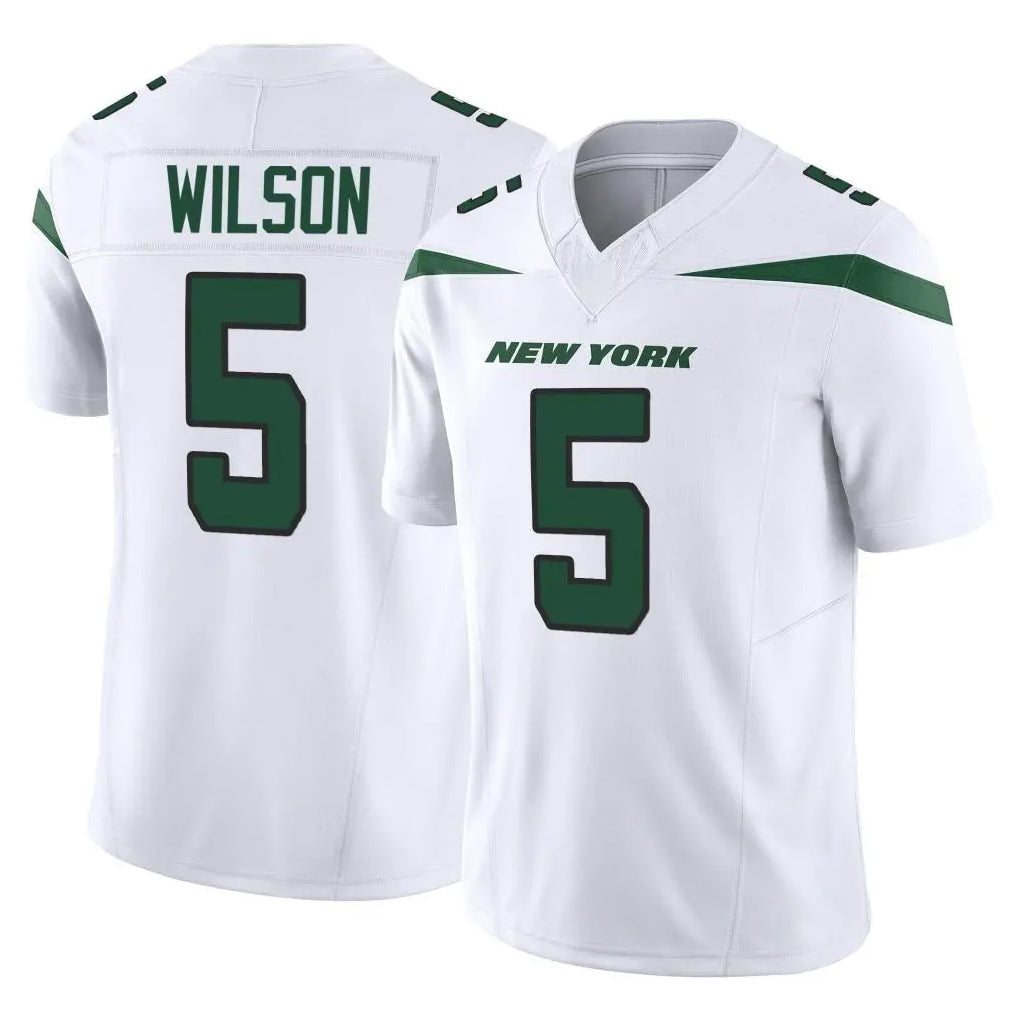 Cooneas NY.Jets #5 Garrett Wilson Player White Limited Vapor F.U.S.E. Home Game Stitched Jerseys