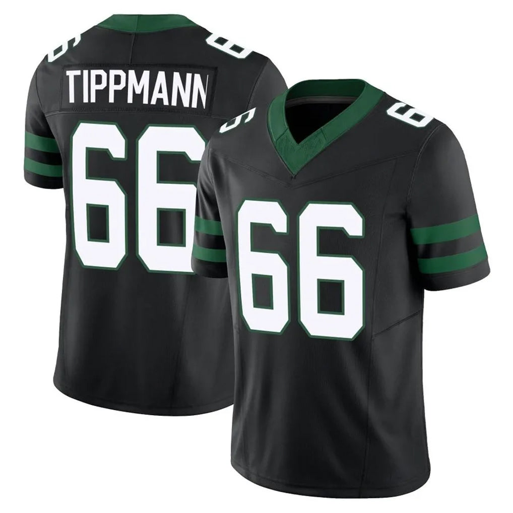Cooneas NY.Jets #66 Joe Tippmann Player Black Limited Legacy Vapor F.U.S.E. Home Game Stitched Jerseys