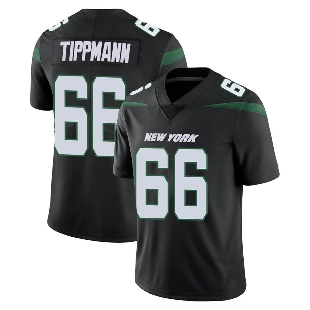 Cooneas NY.Jets #66 Joe Tippmann Player Stealth Black Limited Vapor Home Game Stitched Jerseys