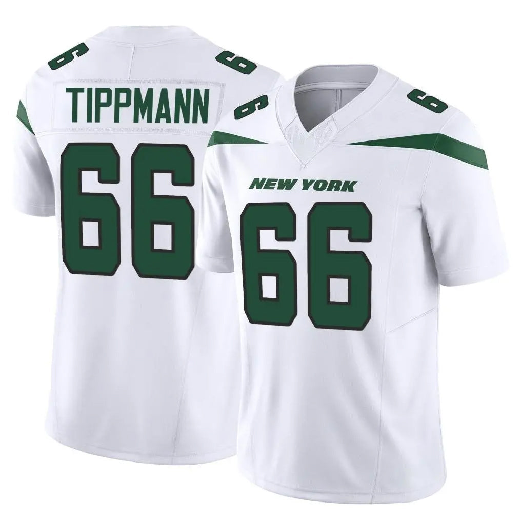 Cooneas NY.Jets #66 Joe Tippmann Player White Limited Vapor F.U.S.E. Home Game Stitched Jerseys