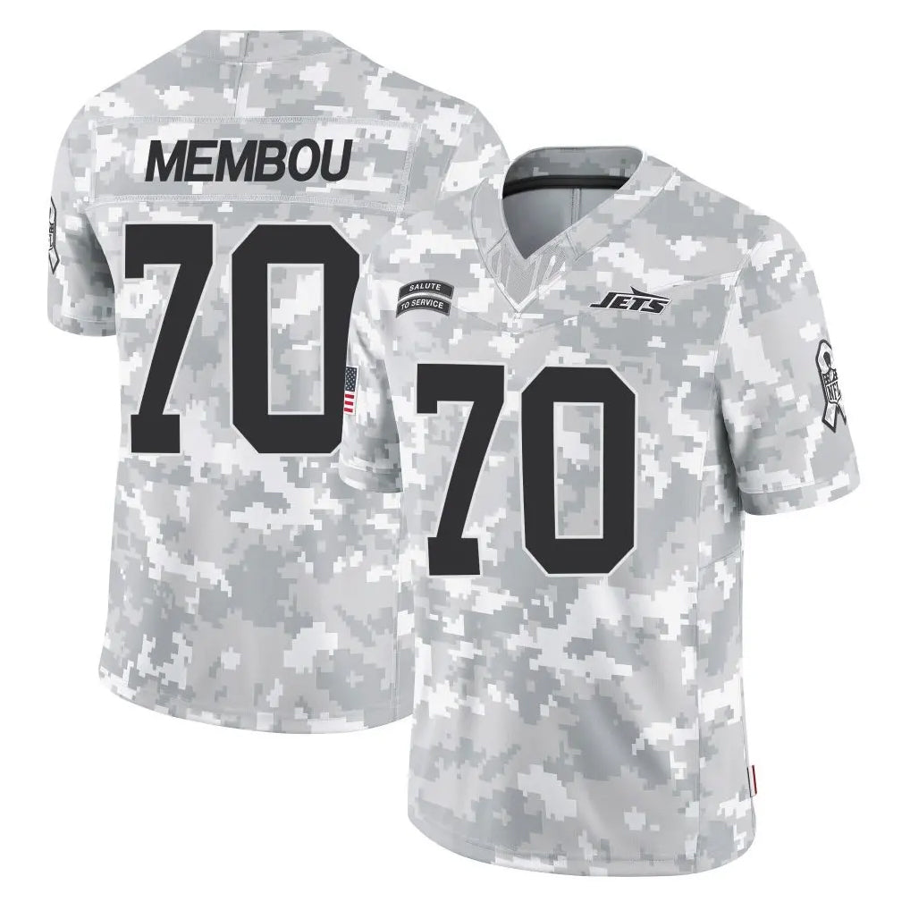 Cooneas NY.Jets #70 Armand Membou Player Arctic Camo Salute to Service Limited Game Stitched Jerseys