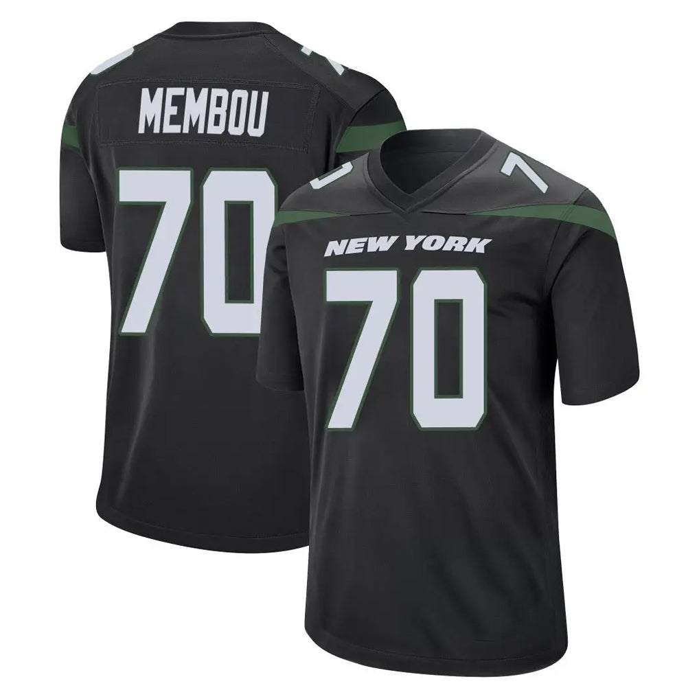 Cooneas NY.Jets #70 Armand Membou Player Stealth Black Home Game Stitched Jerseys
