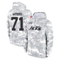 Cooneas NY.Jets #71 Josh Myers Player Arctic Camo Salute to Service Pullover Hoodies Limited Game Stitched Jerseys