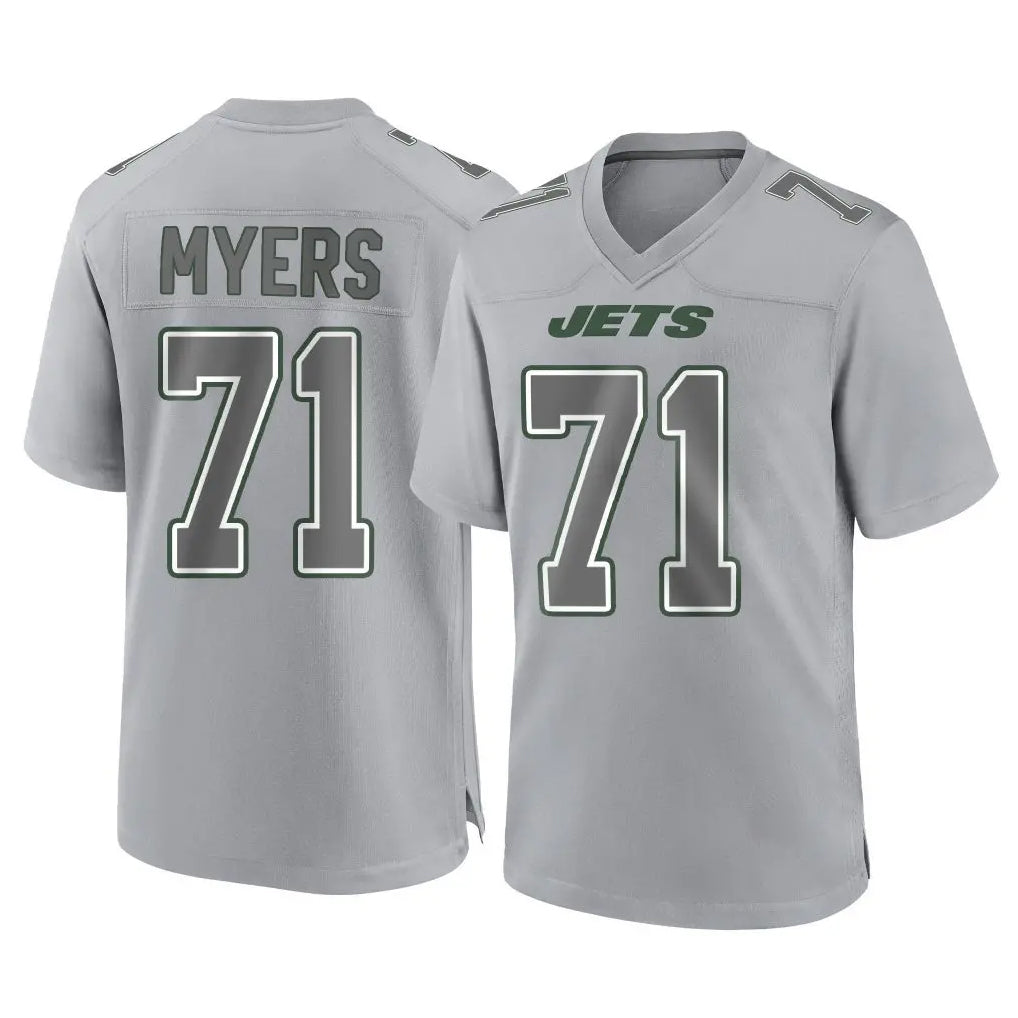 Cooneas NY.Jets #71 Josh Myers Player Gray Limited Atmosphere Fashion Home Game Stitched Jerseys