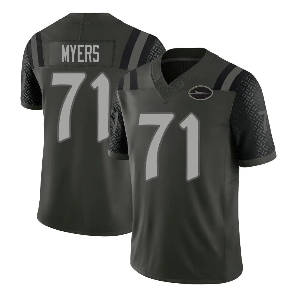 Cooneas NY.Jets #71 Josh Myers Player Green Limited 2025 Rivalries Collection Home Game Stitched Jerseys