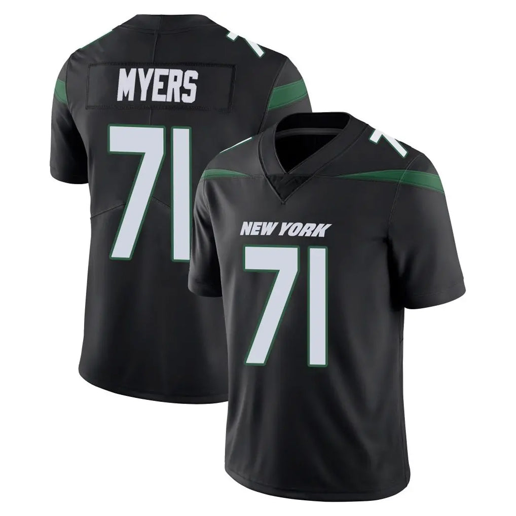 Cooneas NY.Jets #71 Josh Myers Player Stealth Black Limited Vapor Home Game Stitched Jerseys