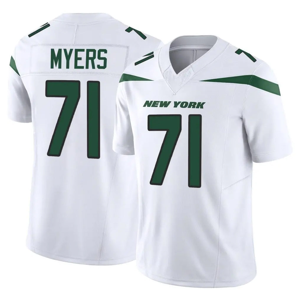 Cooneas NY.Jets #71 Josh Myers Player White Limited Vapor F.U.S.E. Home Game Stitched Jerseys
