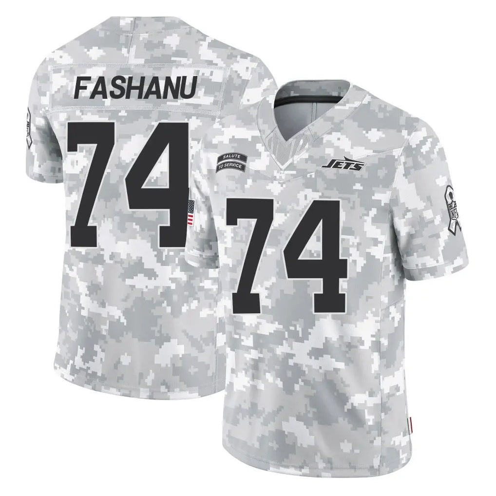 Cooneas NY.Jets #74 Olu Fashanu Player Arctic Camo Salute to Service Limited Game Stitched Jerseys