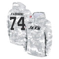 Cooneas NY.Jets #74 Olu Fashanu Player Arctic Camo Salute to Service Pullover Hoodies Limited Game Stitched Jerseys