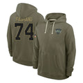Cooneas NY.Jets #74 Olu Fashanu Player Olive Salute to Service Pullover Hoodies Limited Stitched Jerseys