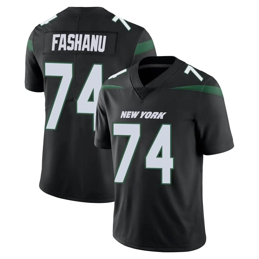 Cooneas NY.Jets #74 Olu Fashanu Player Stealth Black Limited Vapor Home Game Stitched Jerseys