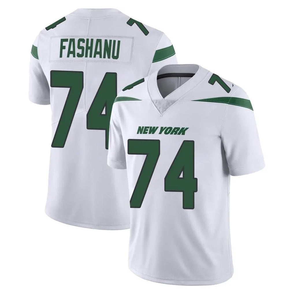Cooneas NY.Jets #74 Olu Fashanu Player White Spotlight Limited Vapor Home Game Stitched Jerseys