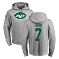 Cooneas NY.Jets #7 Geno Smith Player Gray LOGO Pullover Hoodies Limited Game Stitched Jerseys