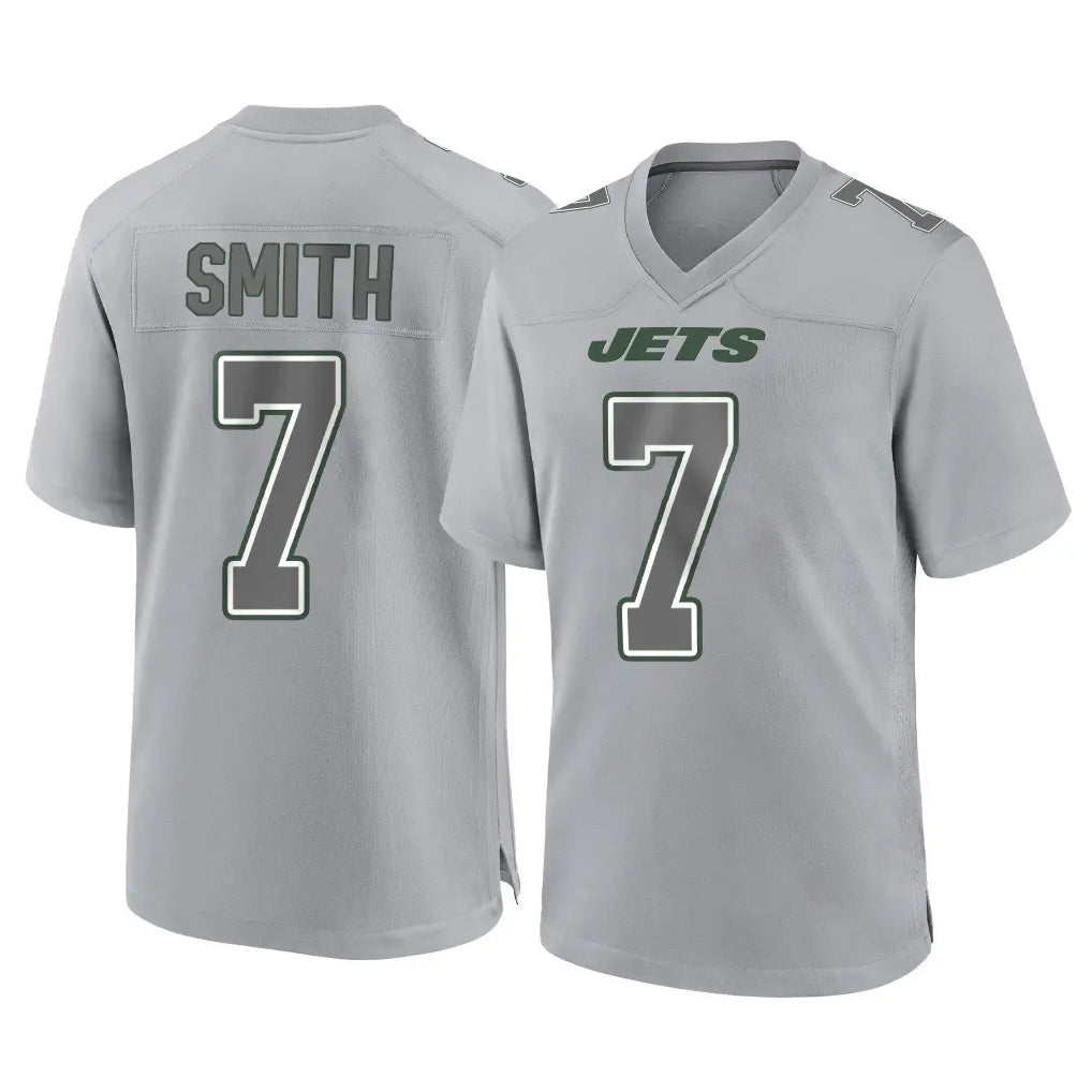 Cooneas NY.Jets #7 Geno Smith Player Gray Limited Atmosphere Fashion Home Game Stitched Jerseys