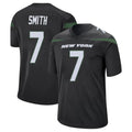 Cooneas NY.Jets #7 Geno Smith Player Stealth Black Home Game Stitched Jerseys