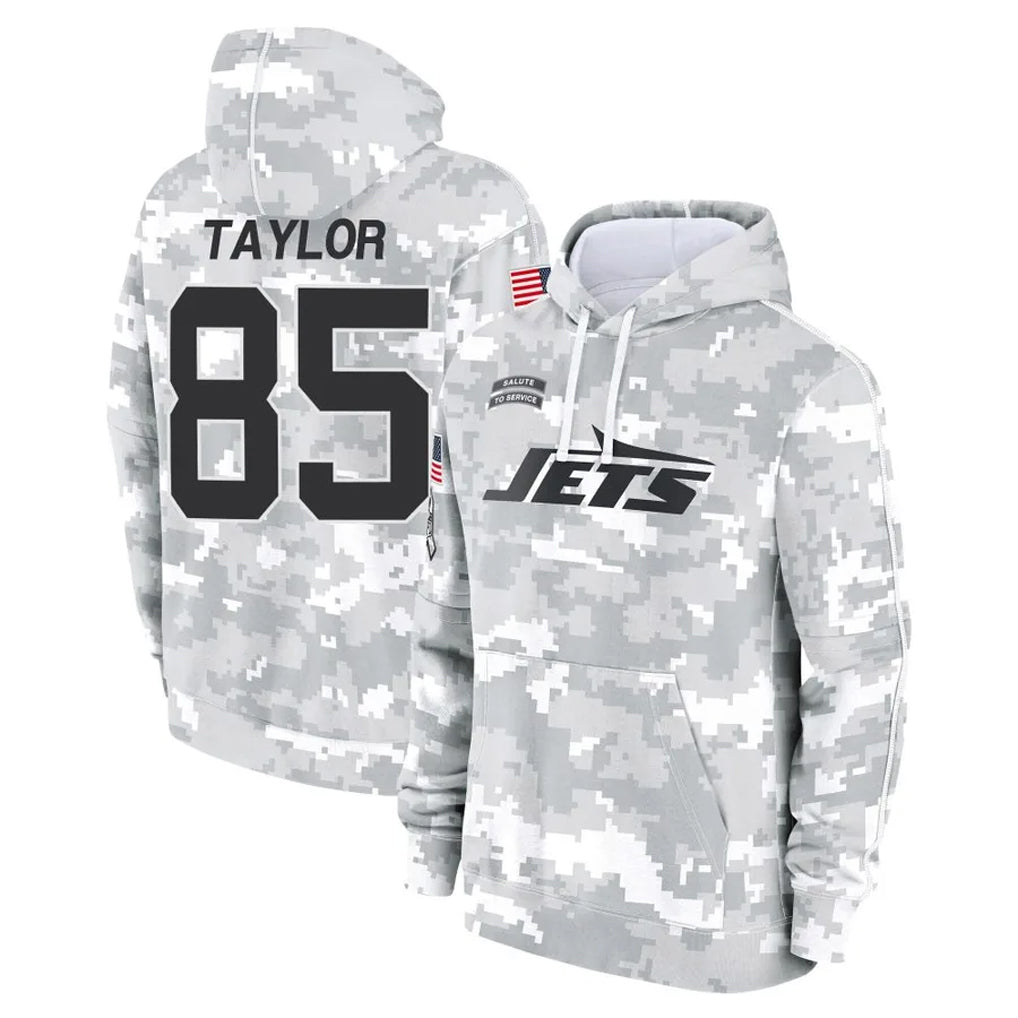 Cooneas NY.Jets #85 Mason Taylor Player Arctic Camo Salute to Service Pullover Hoodies Limited Game Stitched Jerseys
