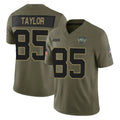 Cooneas NY.Jets #85 Mason Taylor Player Olive 2025 Salute To Service Limited Stitched Jerseys