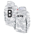 Cooneas NY.Jets #8 Andre Cisco Player Arctic Camo Salute to Service Pullover Hoodies Limited Game Stitched Jerseys