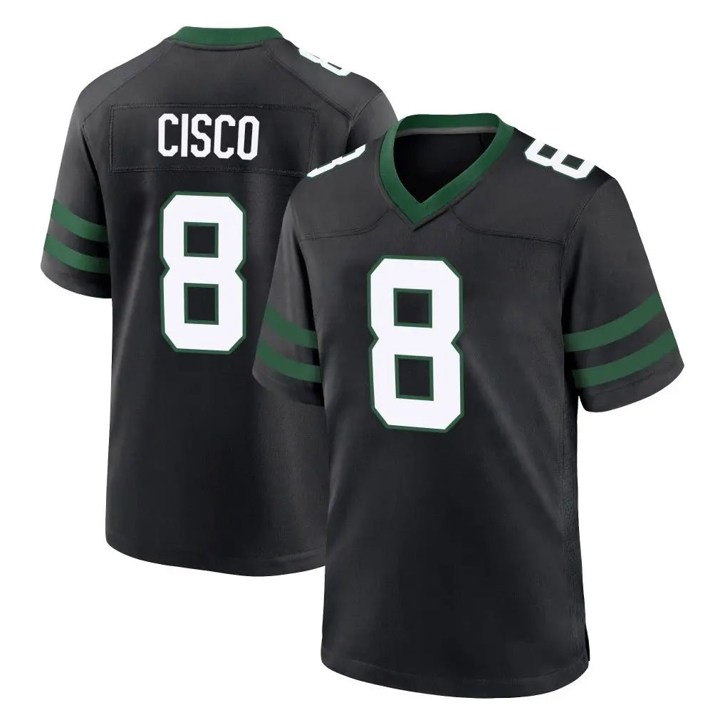 Cooneas NY.Jets #8 Andre Cisco Player Black Legacy Home Game Stitched Jerseys