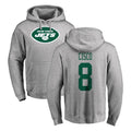 Cooneas NY.Jets #8 Andre Cisco Player Gray LOGO Pullover Hoodies Limited Game Stitched Jerseys