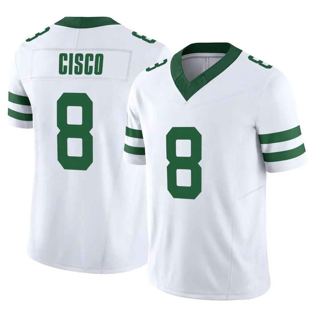 Cooneas NY.Jets #8 Andre Cisco Player White Legacy Limited Vapor F.U.S.E. Home Game Stitched Jerseys