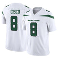Cooneas NY.Jets #8 Andre Cisco Player White Limited Vapor F.U.S.E. Home Game Stitched Jerseys