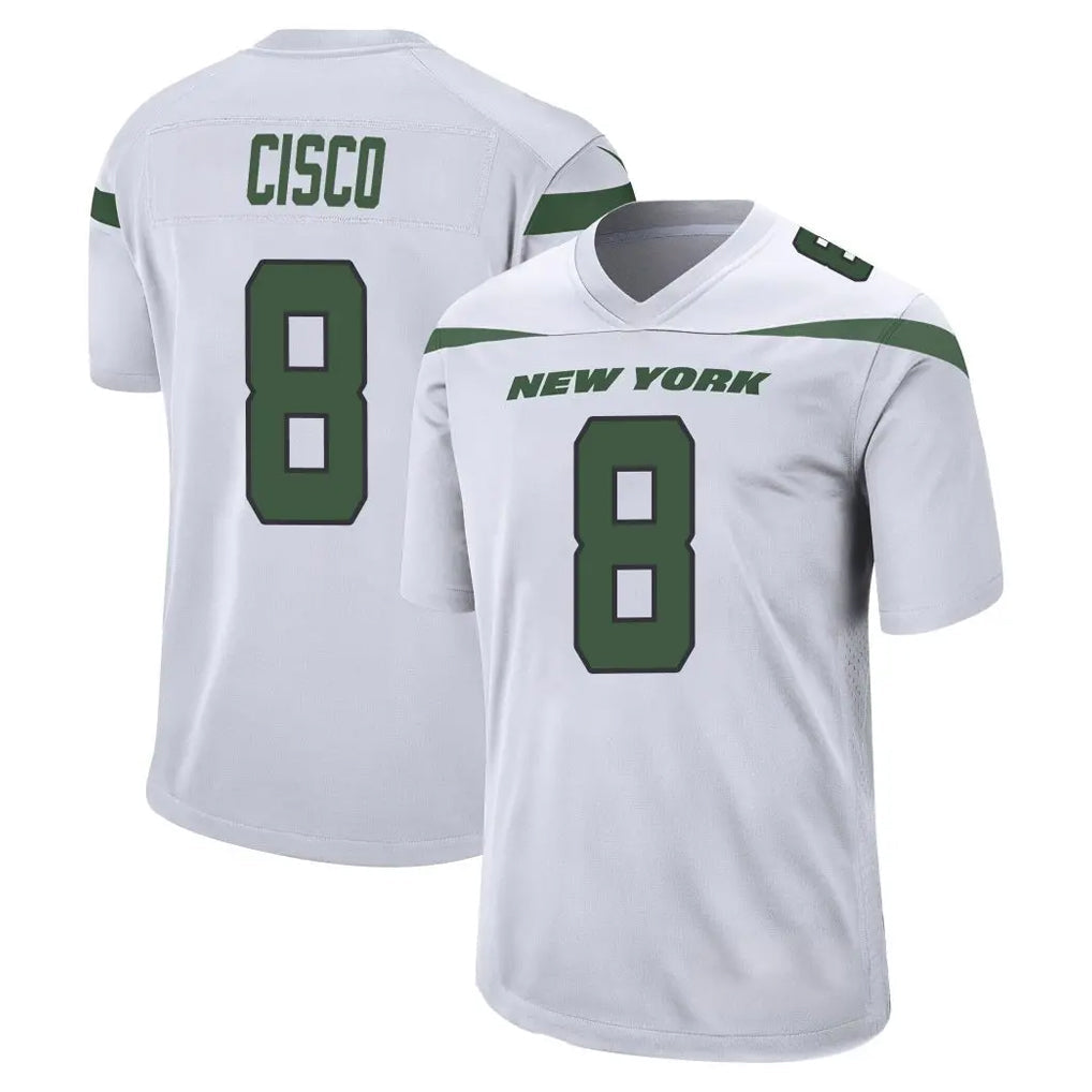 Cooneas NY.Jets #8 Andre Cisco Player White Spotlight Home Game Stitched Jerseys