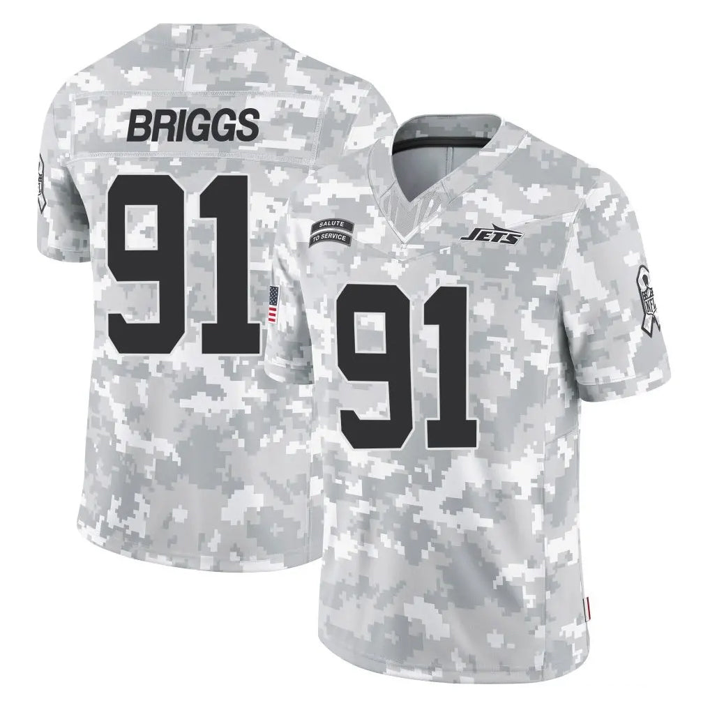 Cooneas NY.Jets #91 Jowon Briggs Player Arctic Camo Salute to Service Limited Game Stitched Jerseys