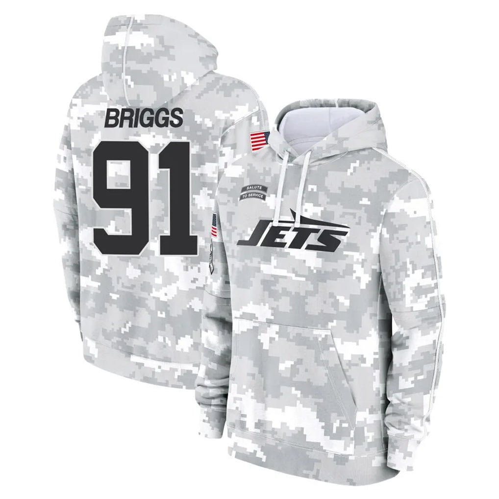 Cooneas NY.Jets #91 Jowon Briggs Player Arctic Camo Salute to Service Pullover Hoodies Limited Game Stitched Jerseys