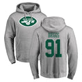 Cooneas NY.Jets #91 Jowon Briggs Player Gray LOGO Pullover Hoodies Limited Game Stitched Jerseys