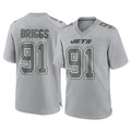 Cooneas NY.Jets #91 Jowon Briggs Player Gray Limited Atmosphere Fashion Home Game Stitched Jerseys