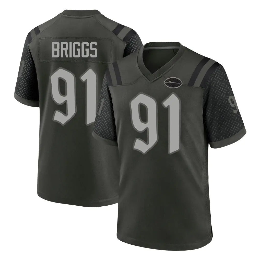 Cooneas NY.Jets #91 Jowon Briggs Player Green 2025 Rivalries Collection Home Game Stitched Jerseys