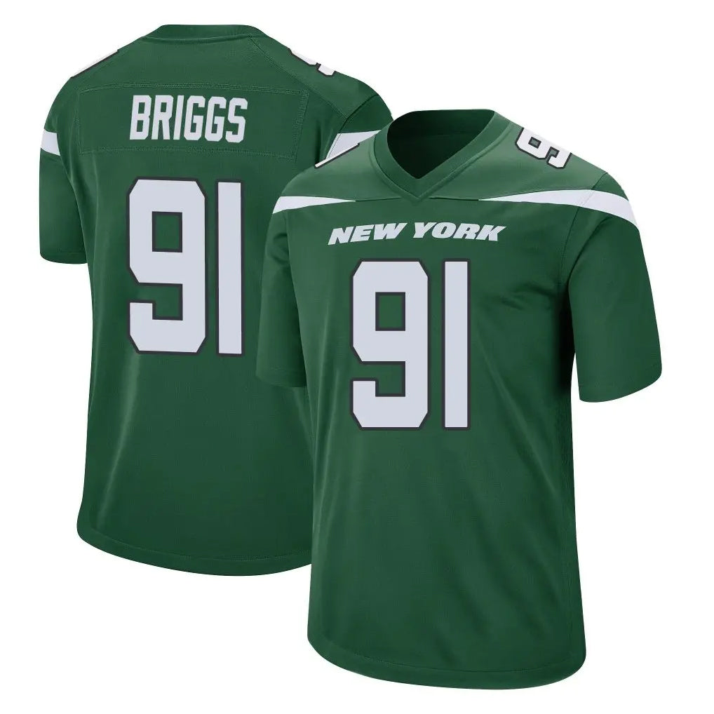 Cooneas NY.Jets #91 Jowon Briggs Player Green Home Game Stitched Jerseys
