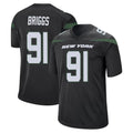 Cooneas NY.Jets #91 Jowon Briggs Player Stealth Black Home Game Stitched Jerseys
