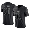 Cooneas NY.Jets #91 Jowon Briggs Player Stealth Black Limited Reflective Home Game Stitched Jerseys