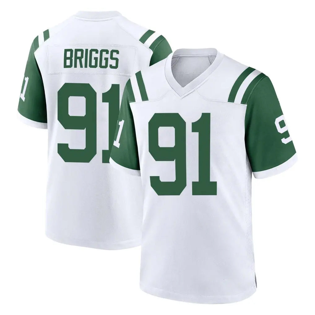 Cooneas NY.Jets #91 Jowon Briggs Player White Classic Home Game Stitched Jerseys