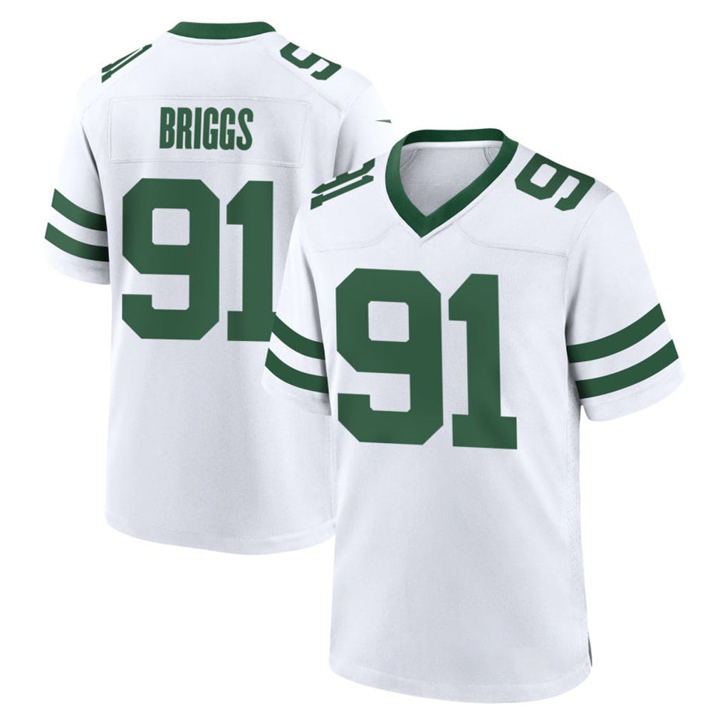 Cooneas NY.Jets #91 Jowon Briggs Player White Legacy Home Game Stitched Jerseys