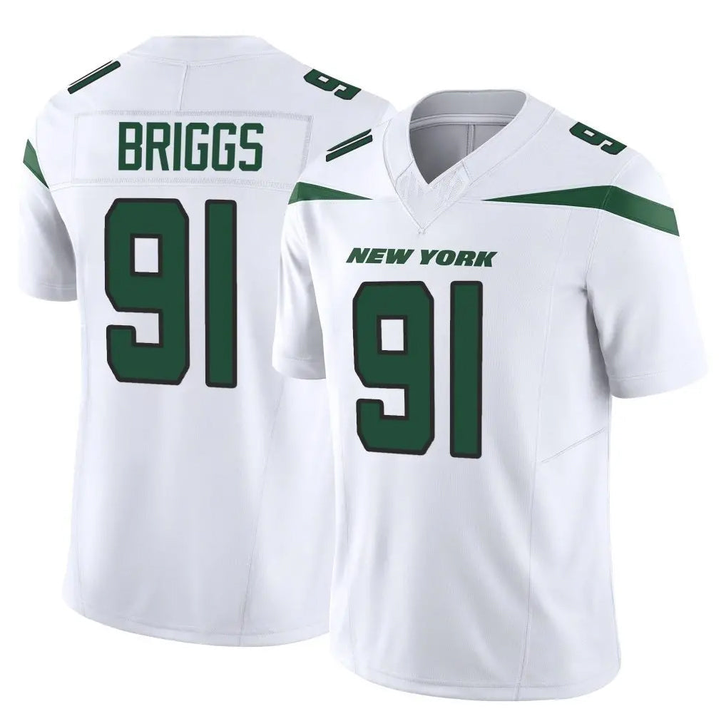 Cooneas NY.Jets #91 Jowon Briggs Player White Limited Vapor F.U.S.E. Home Game Stitched Jerseys